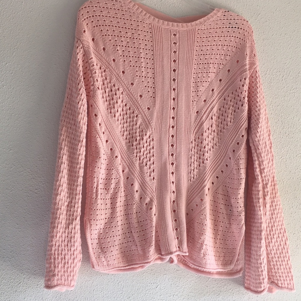 Pink see through light sweater